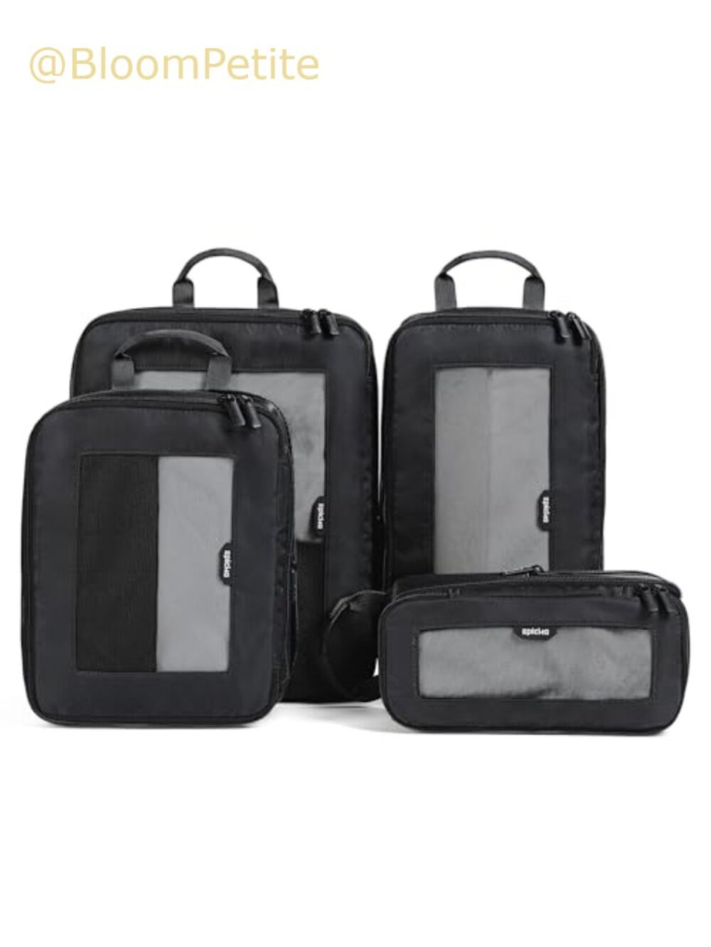 Compression Packing Cubes 4 Set 420D Ripstop Polyester Travel Organizers - Picture 1 of 6